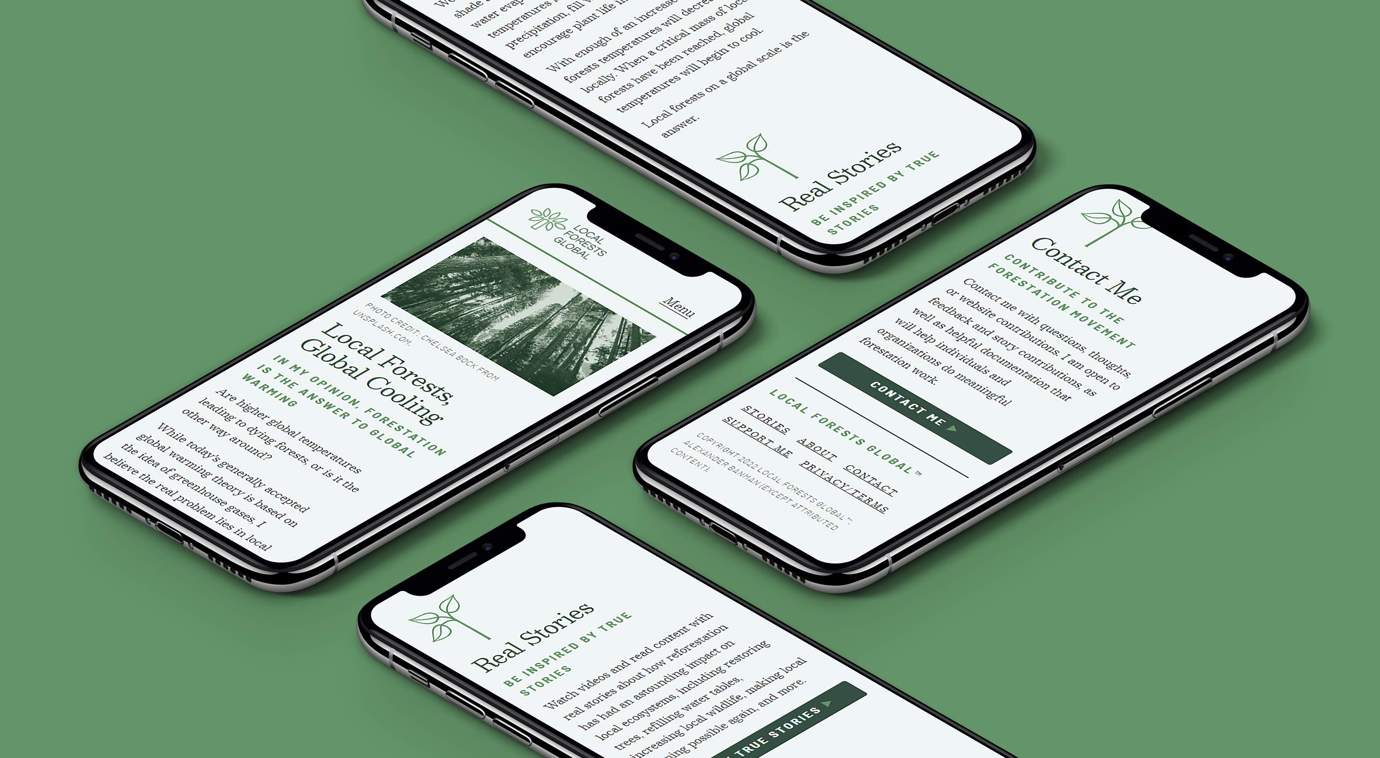 Mobile Website Design for Local Forests Global
