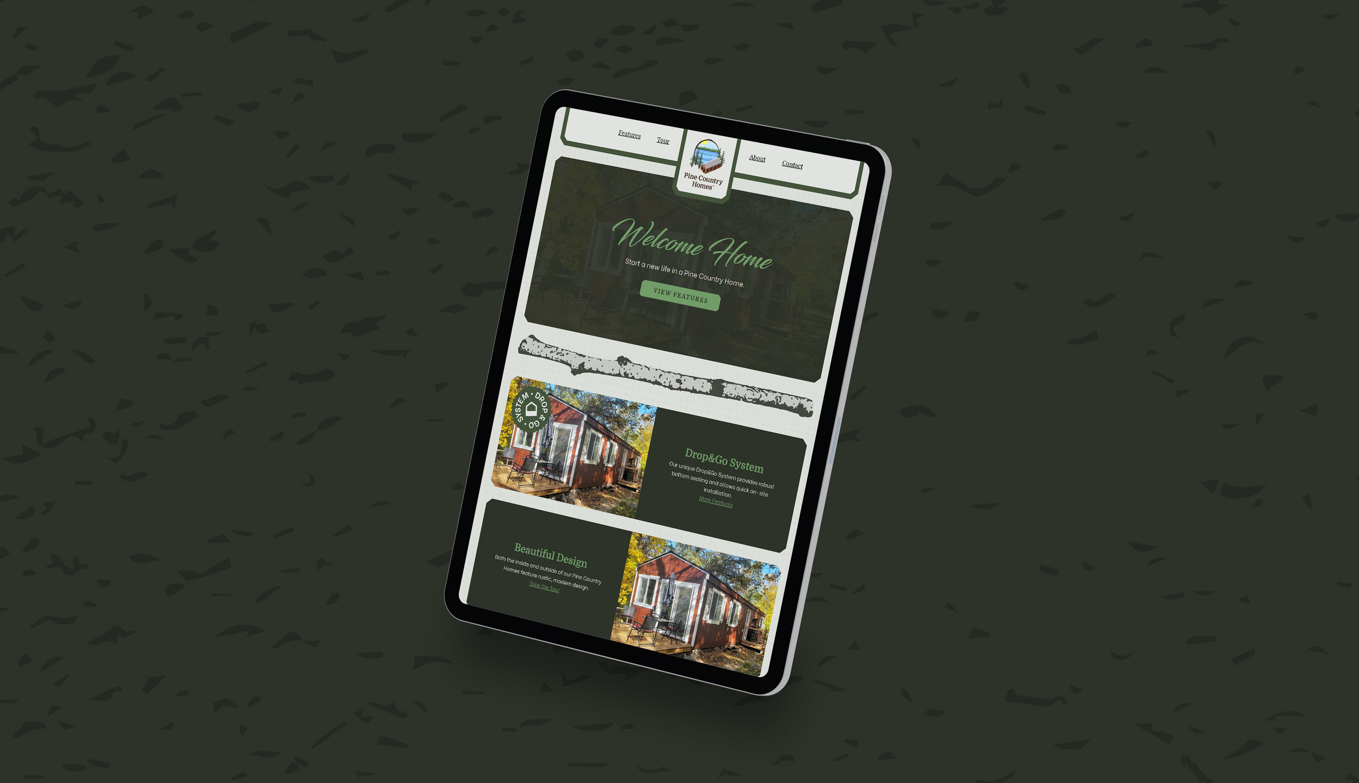 Tablet Website Design for a Prefab Home Company