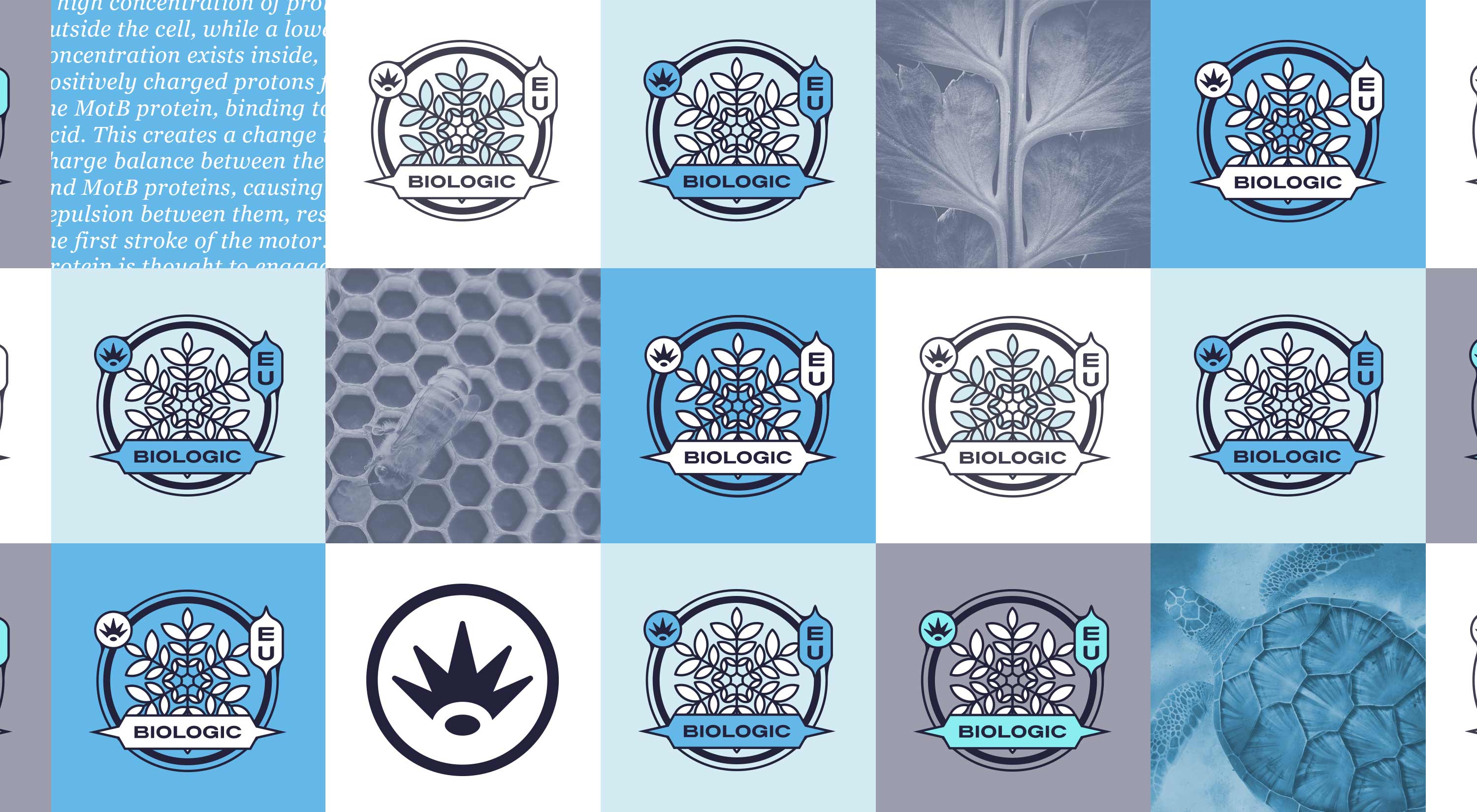 Multiple Biologic Science Crest Logo Designs on Different Backgrounds