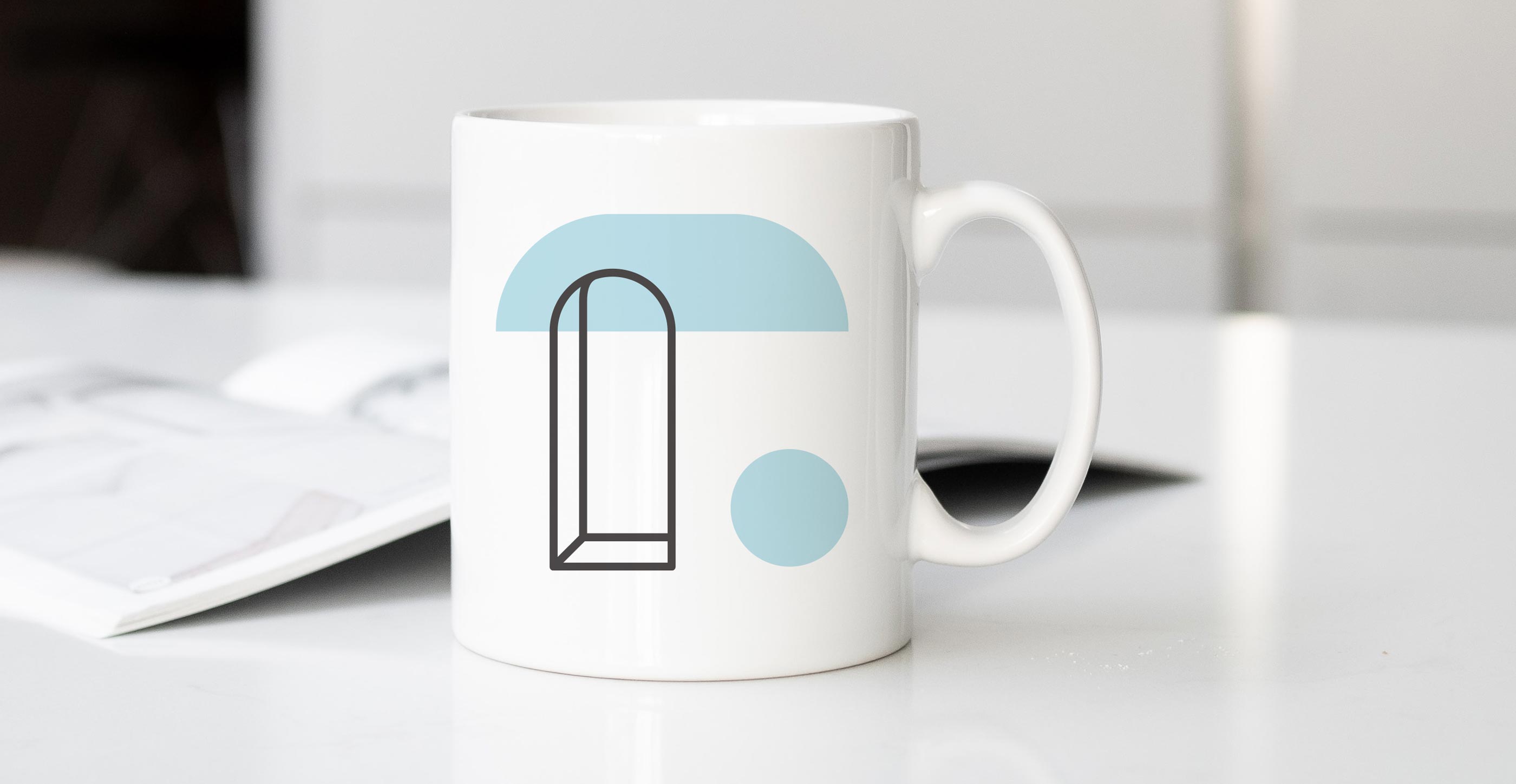 Mug design for an interior designer.