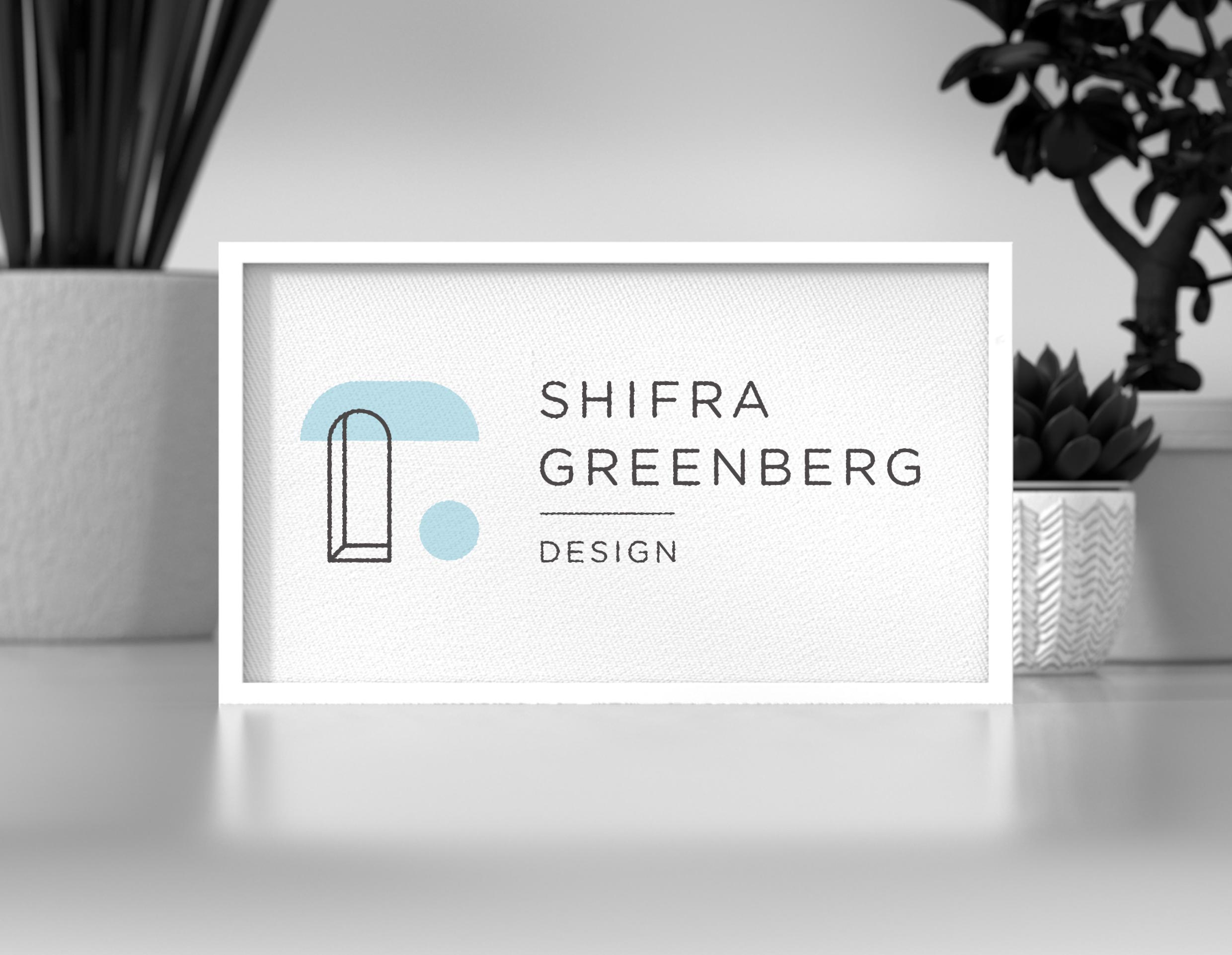 Interior designer logo design a cloth frame.