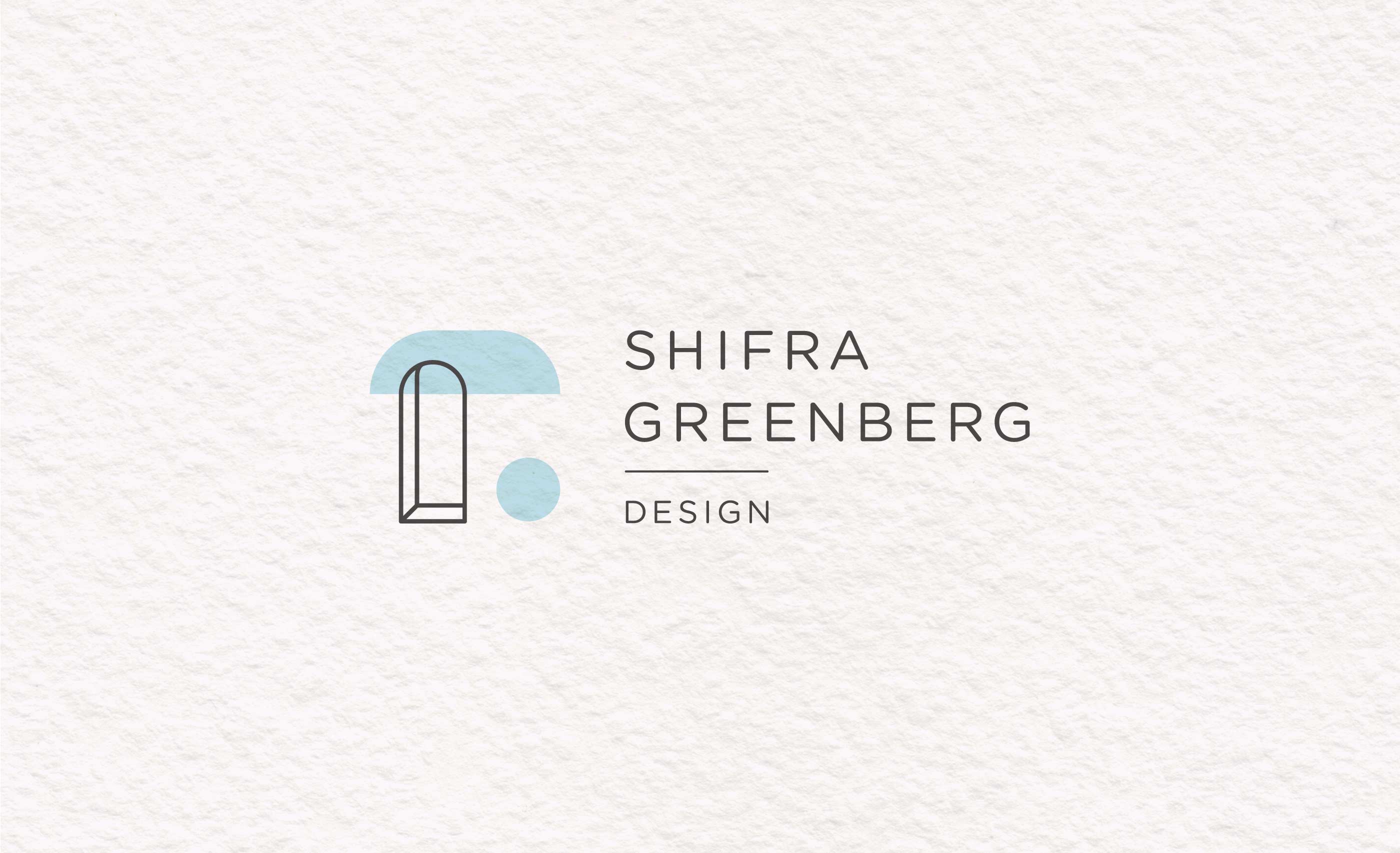 Interior designer logo on a white background.