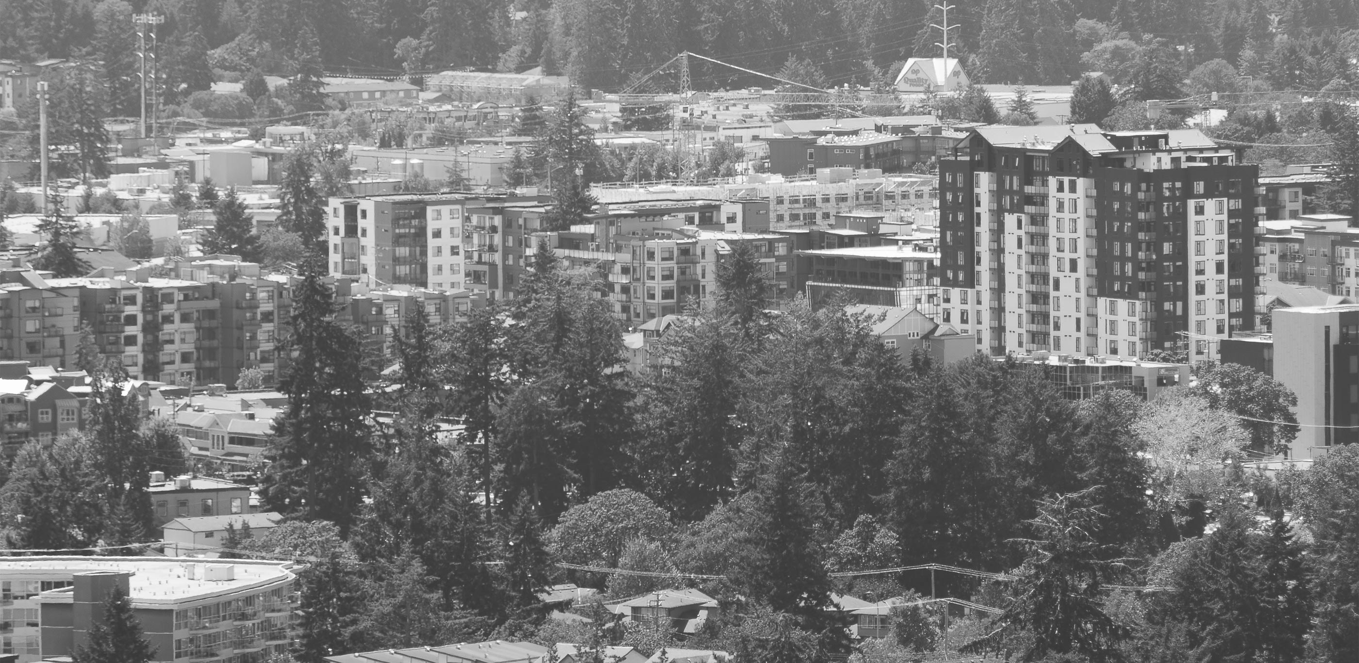 Photo of Langford apartments from Mill Hill by Alex Banman